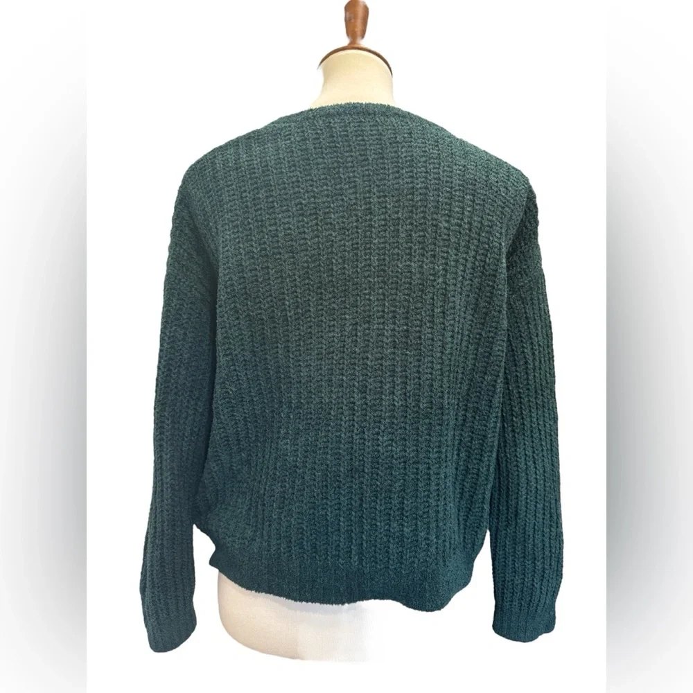 Express Green V-Neck Knit Sweater #293